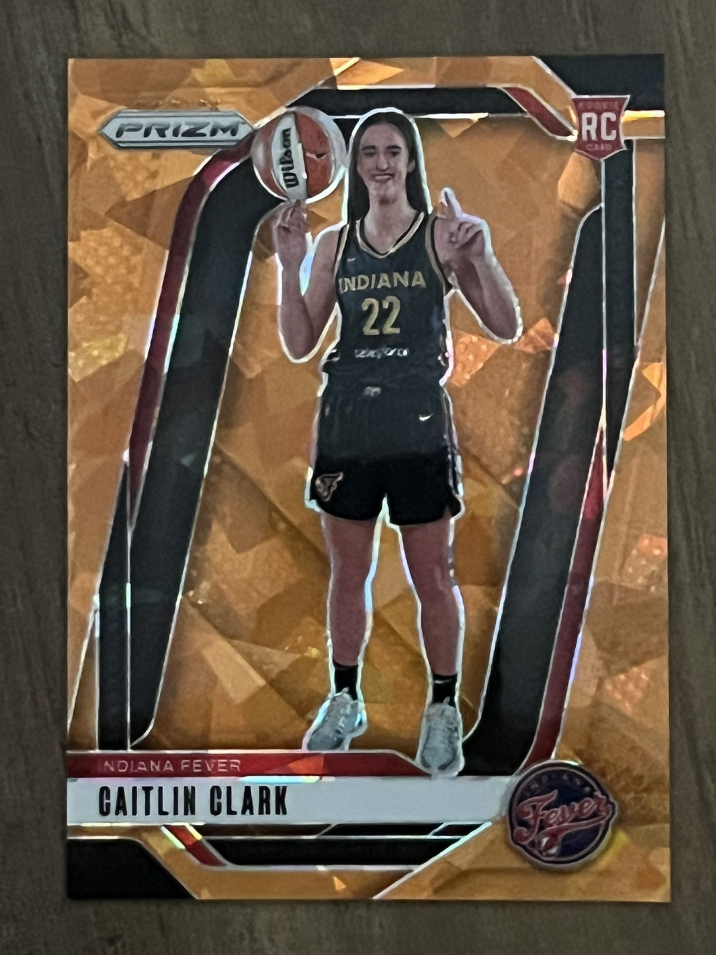 2024 Panini Prizm WNBA Caitlyn Clark Orange Cracked Ice RC