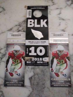 Cardinal's Vs Ram's Ticket