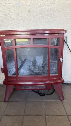 Mini fireplace with heat