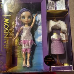 Rainbow High Fantastic Fashion Violet Willow - Purple 11” Fashion Doll and Playset with 2 Complete Doll Outfits, and Fashion Play Accessories, Great G