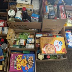 Food Boxes Of Food - Moving - Nothing Opened 