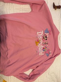 Pink Mickey and and friends Disneyland crewneck