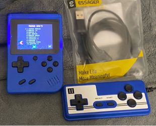 🎮 BLUE 400-IN-1 RETRO HANDHELD — 2-PLAYER READY! 🔥  💰 PRICE: $20 FIRM  Take a trip back to classic gaming with this Blue 400-in-1 Retro Handheld Co