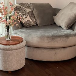 Cute Ottomans - Gray, Pink, Black 