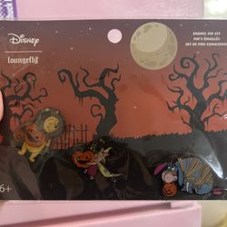 NEW Disney Loungefly Winnie The Pooh Halloween Pin Set, 3 Pins, $20