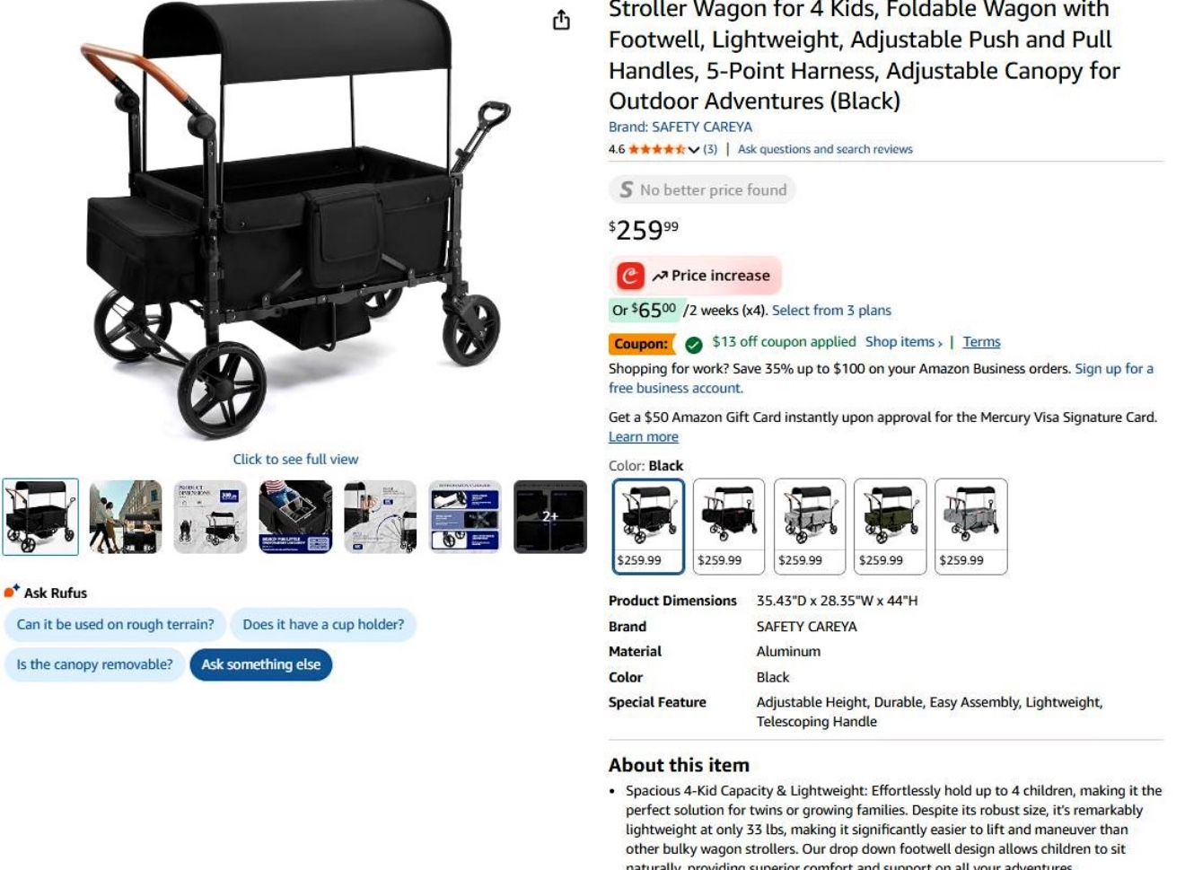 Stroller Wagon for 4 Kids (2kid) 