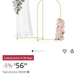 Weding Arch Set Of 2  Gold New For Events $40
