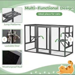 Wooden Outdoor Pet Enclosure Run Playpen Catio