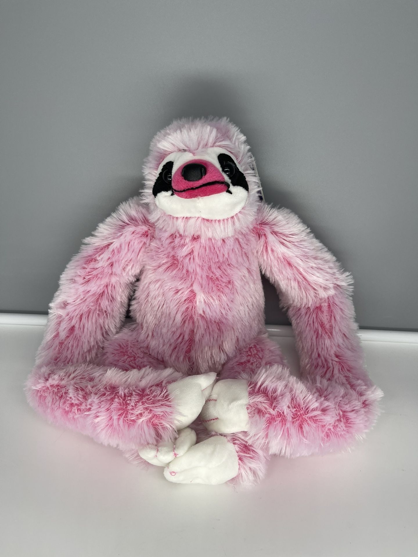 Kellytoy Sloth 16" Plush Frosted Pink Soft Stuffed Animal Toy With Tags