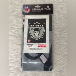 NFL Raiders flag 1963 logo, black and gray