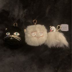 Set Of 3 Bath & Body Works Hand Sanitizer Clip On  Key Chains  Furry Pocketbac