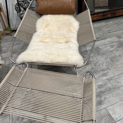 Flag Halyard Lounge Chair & Ottoman 