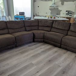 Large Brown Recliner Couch