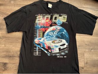 Vintage T-shirt Y2K 2000 NASCAR Racing Into A New Millennium Double Sided XL