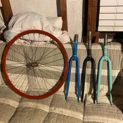 700c front fixie wheel + forks