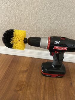 Drill bit toilet scrubber or brush