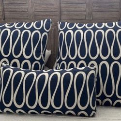 Euro Shams And Pillow Set Navy Blue