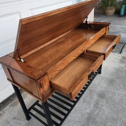 Gorgeous Modern Craftsman Console Table With Drawers!