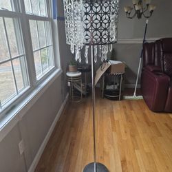 Metal Lamp With Crystal Type Pieces