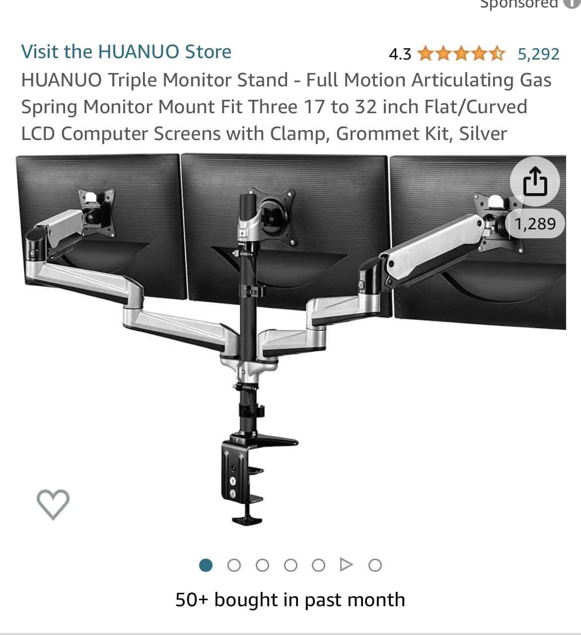 Triple Desk Mount