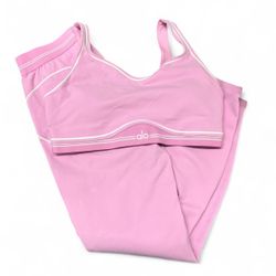 Alo pink yoga set