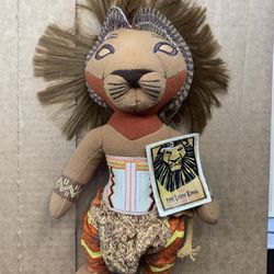 Lion King Broadway Musical 10" Simba Disney Bean Bag Plush New with Tags