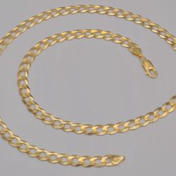 Curb Link Chain 24 inches Necklace 14k Yellow Gold 39.0 Grams 7.7 mm