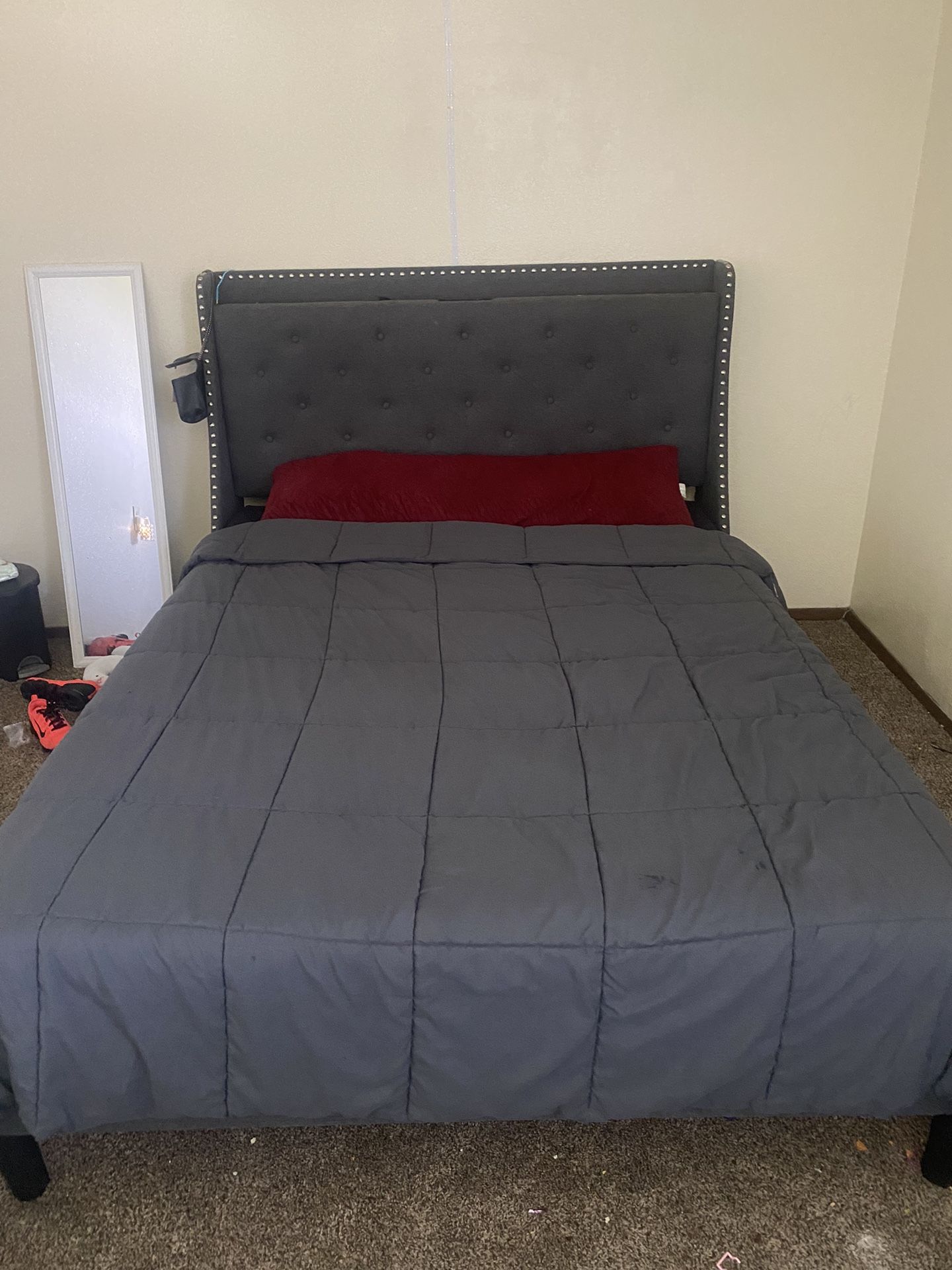Charging Port Queen Bed frame
