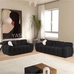 Boucle Sofa , Cloud Couch Set 