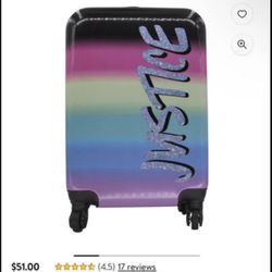 Justice carry-on luggage.