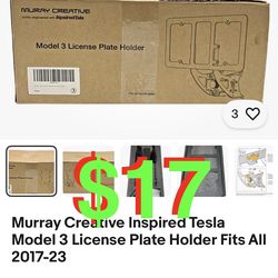 Tesla Model 3 License Plate Holder Fits All 2017-23