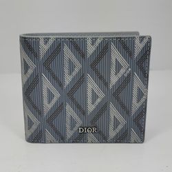 Dior Gray CD Diamond Canvas Wallet - Stunning 