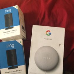Google Nest & 2 Ring Cameras