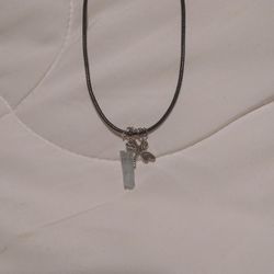 aquamarine crystal and dragonfly necklace 