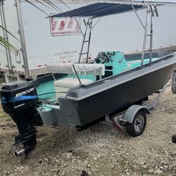 18 Ft boat with a Mercury 90 engine in good condition.
