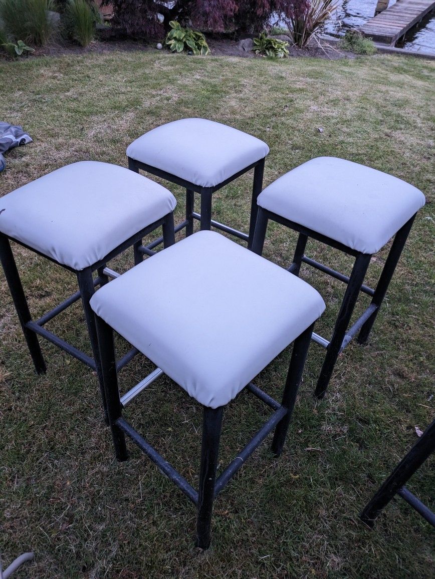 (4) Metal Bar Stools 30" Height