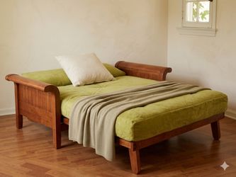 Gold Bond Portland Premium Futon Sofa Bed – Solid Oak Frame – Made in USA