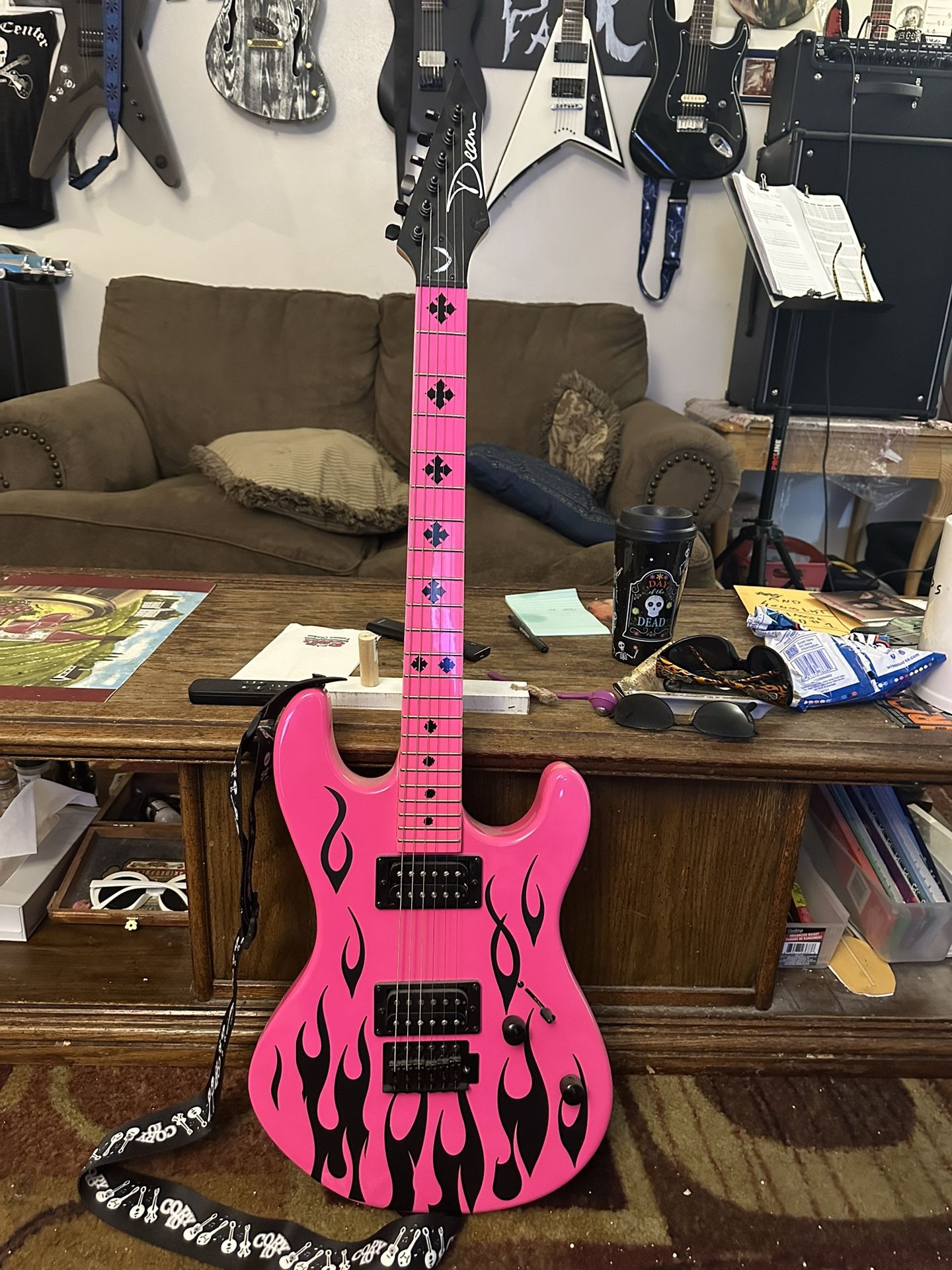 DEAN C ZONE HOT PINK GUTAR HIGH OUTPUT PICKUPS BRIDGE 13.08