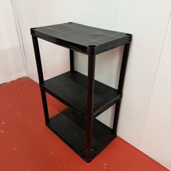 Black Plastic Storage Shelf Rack W22” xD14” xH33.5”