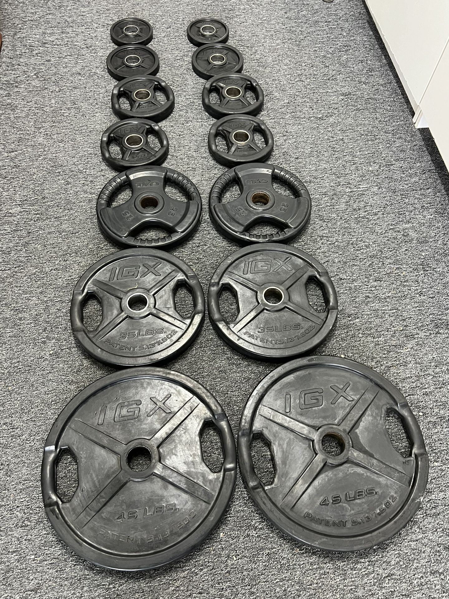 265 Lb Olympic Rubber  Weights