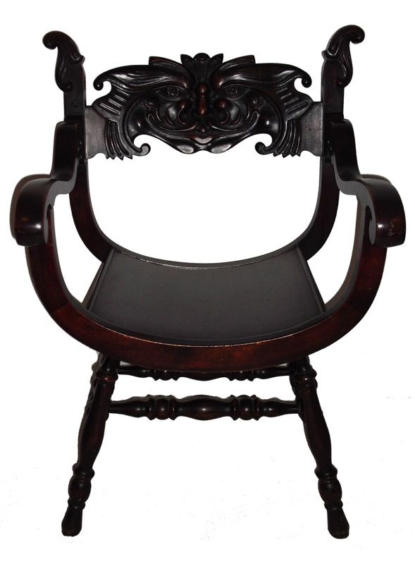 Stomps Burkhardt Antique Wooden Face Chair