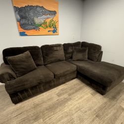Delivery Included Soft and Deep Brown 2pc Sectional