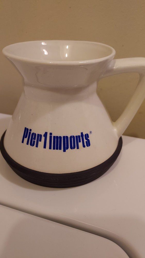 Pier 1 Imports Travel Logo Mug Wide Rubber Bottom 