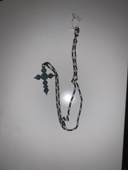 Turquoise cross necklace