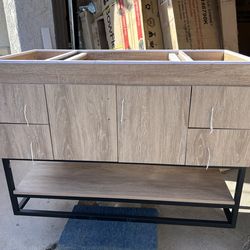 46.5” TOP MEASURE VANITY NO TOP WITH PLUG STATION