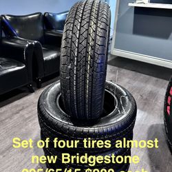 Set Of Four Almost New Tires Bridgestone For Only $ 200 Cash Out The Door 