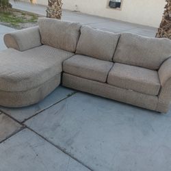 2 Piece Brown Sectional Sofa Couch-DELIVERY AVAILABLE 