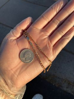 10k rose gold Figaro chain