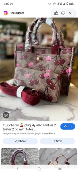 Cherry purses with matching wallets