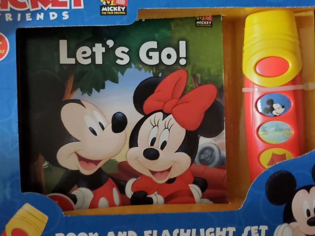 Mickey Book And Flashlight